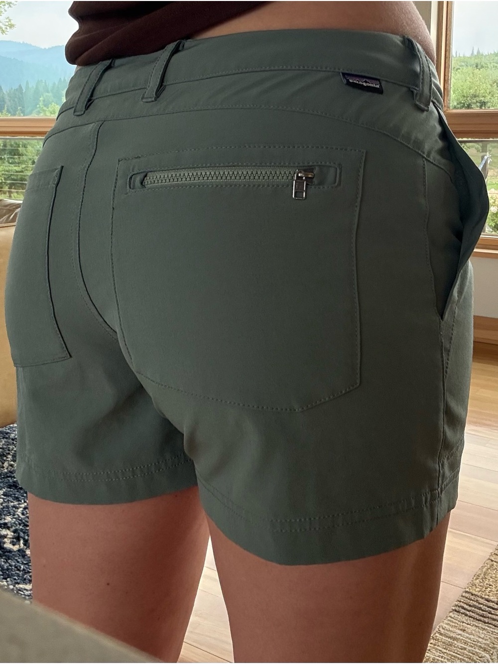 Patagonia Olive Happy Hike shorts women 6